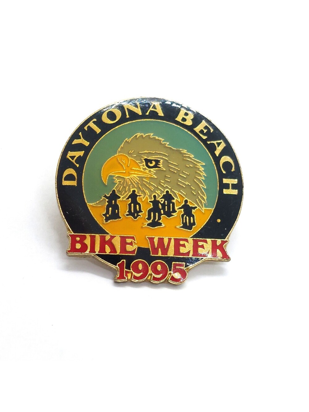 Vintage Daytona Beach Bike Week 1995 Eagle Motorcycle Enamel Pin Rally Lapel